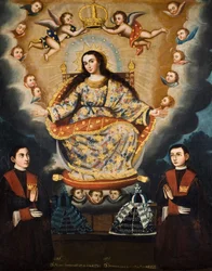 Sitzende Madonna mit Abschluss der Gebrüder García